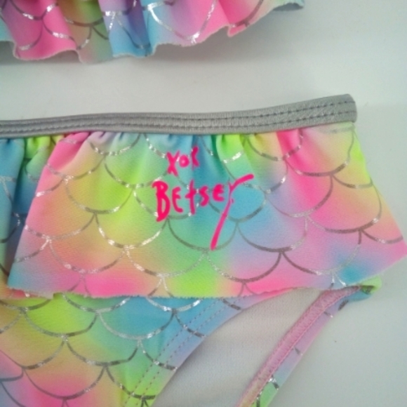 Betsey Johnson bikini swimsuit metallic mermaid seashells 2020 Collection M 10 - Picture 3 of 10